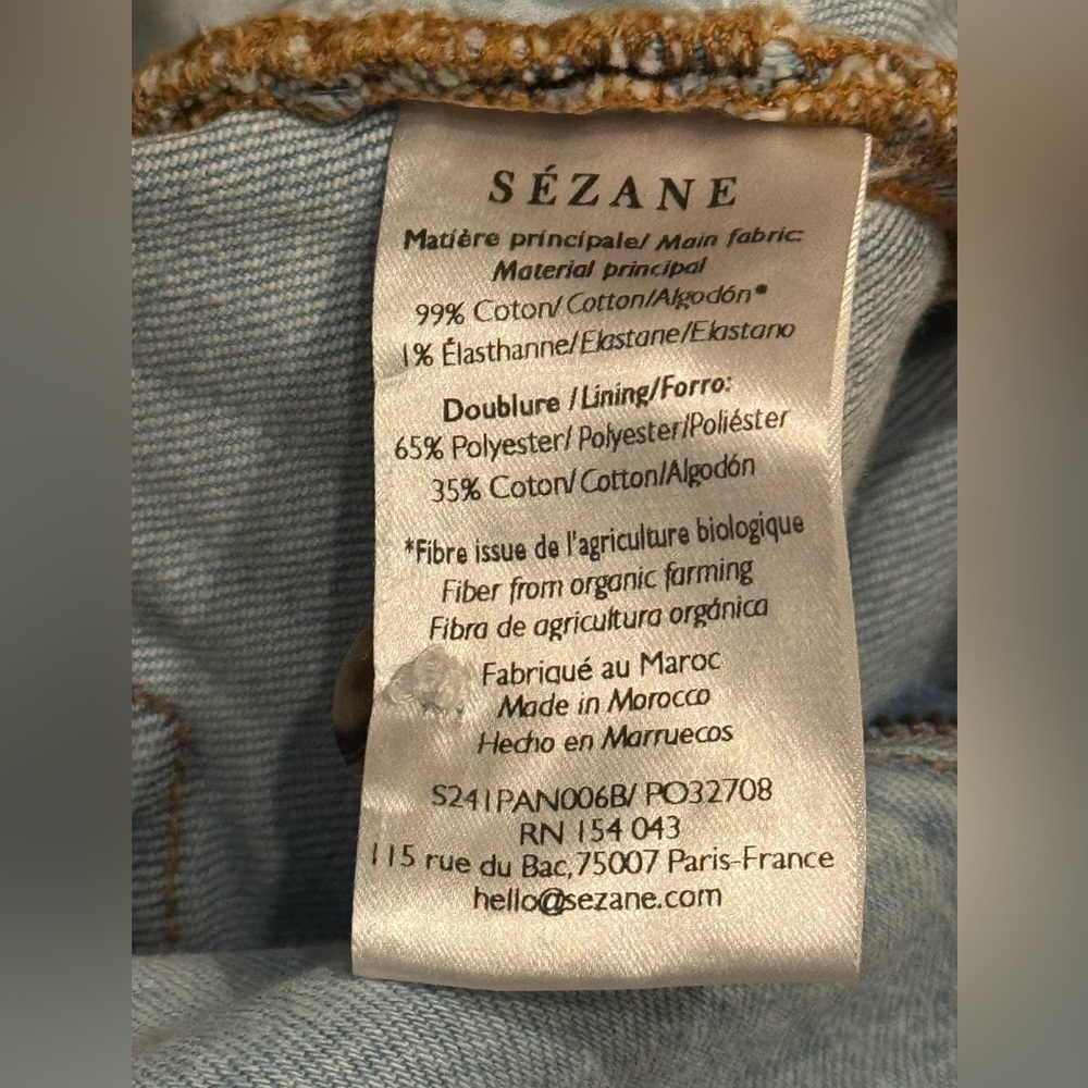 Sezane Light Blue Jeans || Size 38 US 6 - Picture 8 of 8